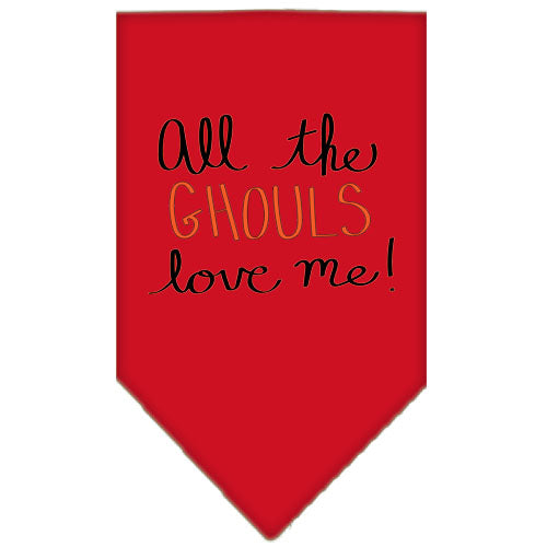 'All The Ghouls Love Me' Halloween pet bandana – color option 3