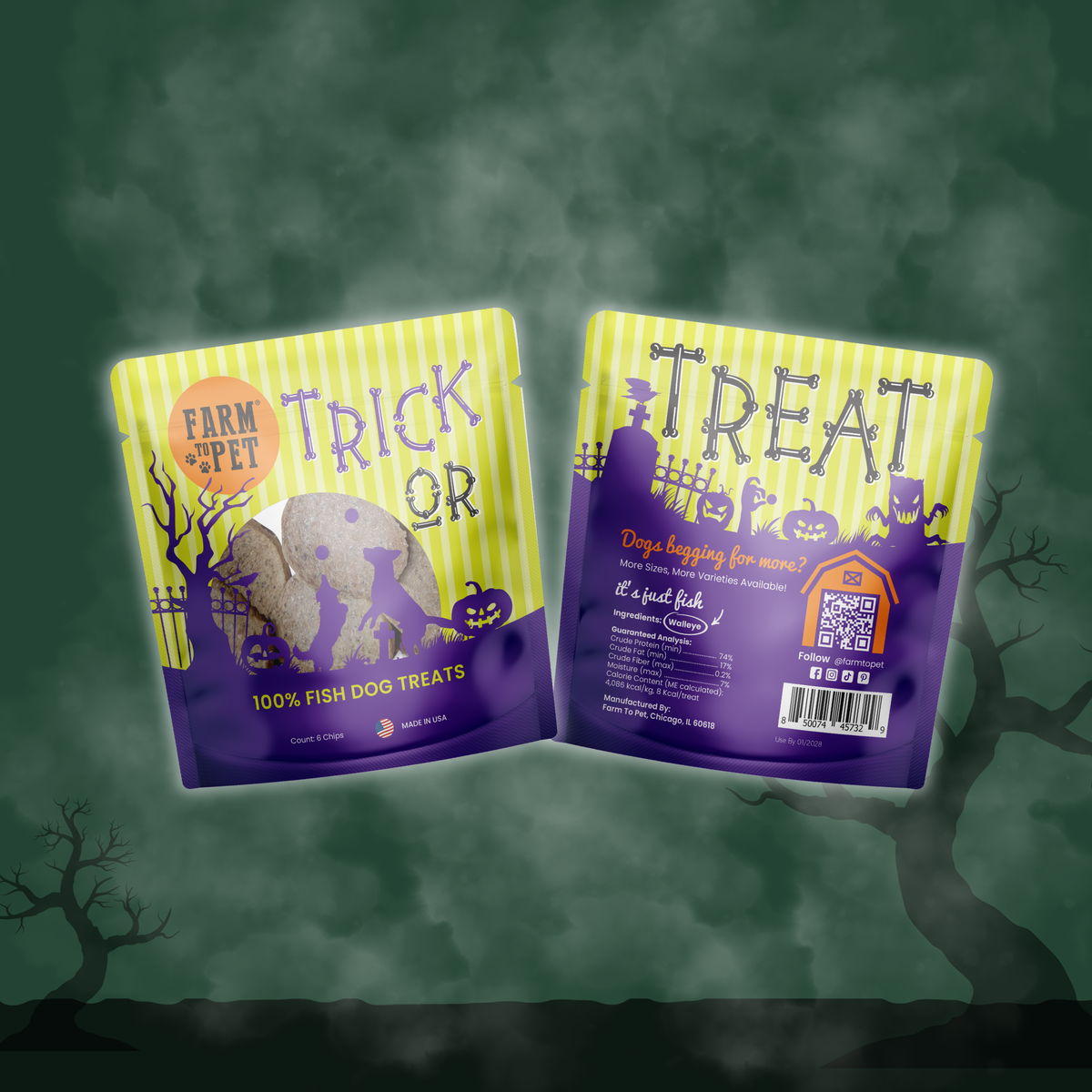 Fish snack pack Halloween dog treats