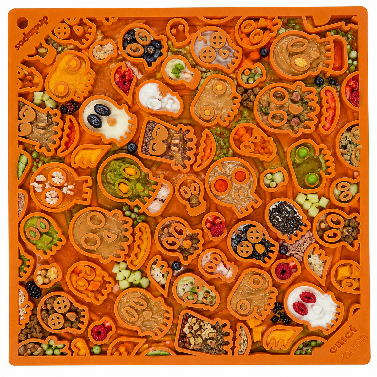 Black Zombie eMat lick mat for dogs and cats