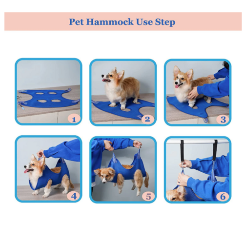 Cat grooming restraint bag with hammock – view 4