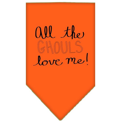 'All The Ghouls Love Me' Halloween pet bandana – view 3