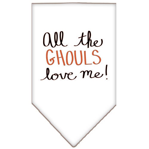 'All The Ghouls Love Me' Halloween pet bandana – view 4