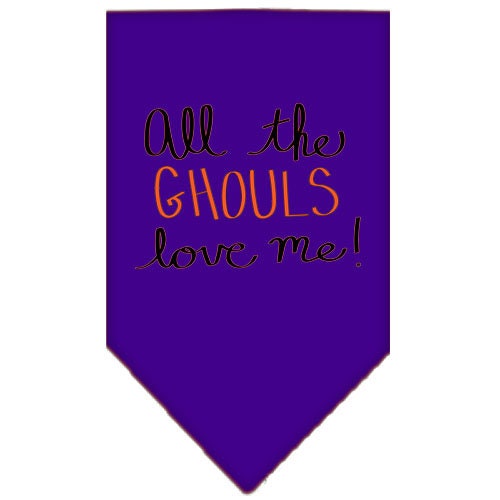 'All The Ghouls Love Me' Halloween pet bandana – view 6